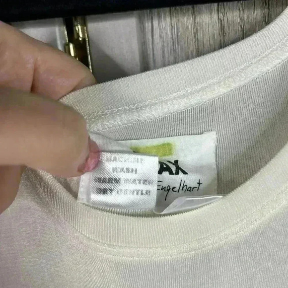 Flax Maxi Dress Ivory Sleeveless Stretch See Through Coverup Slit Jersey Sz M - Picture 4 of 7